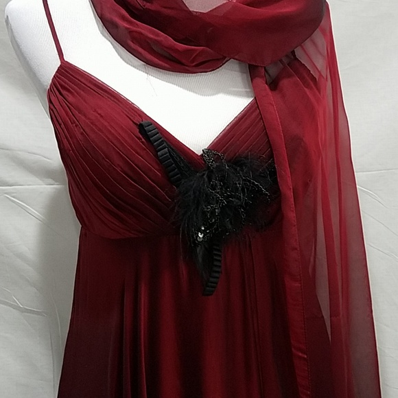 Alberto Makali Red Silk Gown - Picture 2 of 8